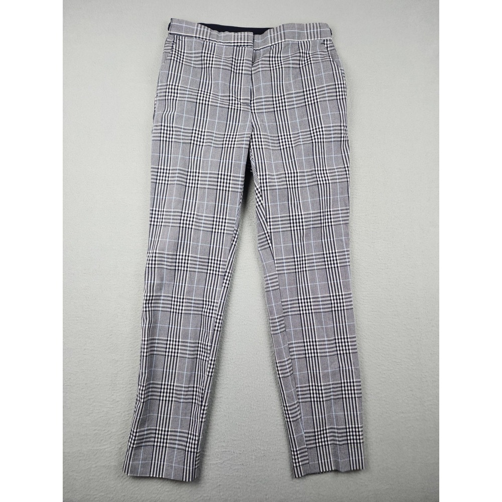 Zara Dress Pants Mens 32x27 Gray Plaid Slim Stretch Elastic Waist Tapered